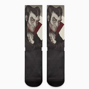 Count Dracula Print Crew Socks