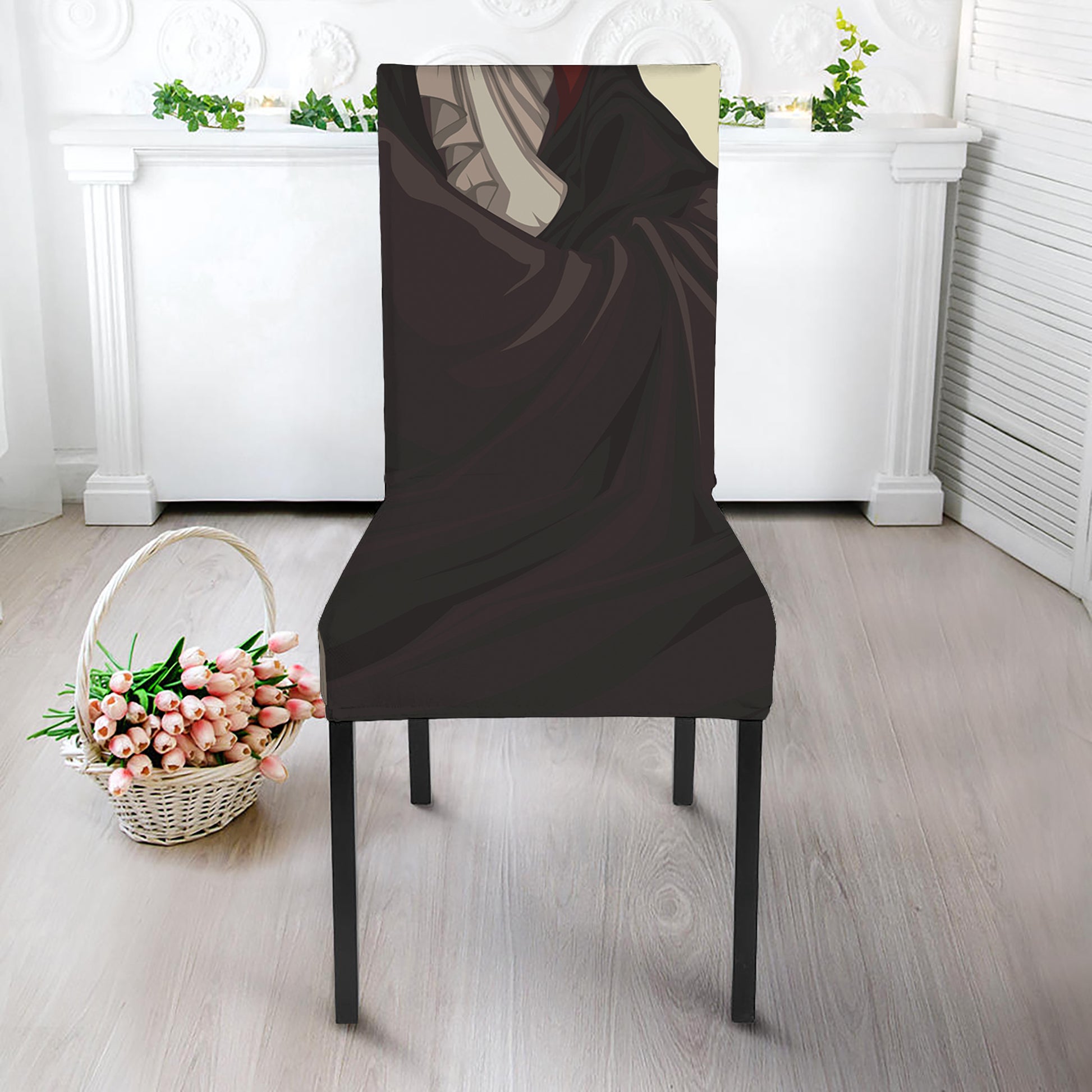 Count Dracula Print Dining Chair Slipcover