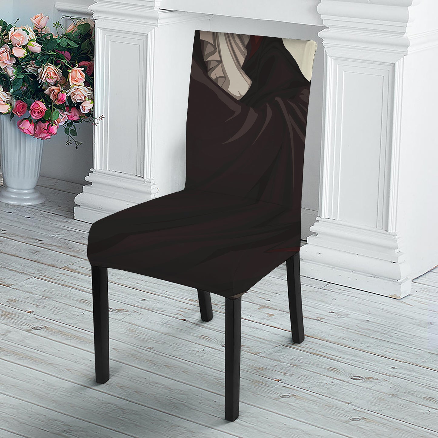 Count Dracula Print Dining Chair Slipcover