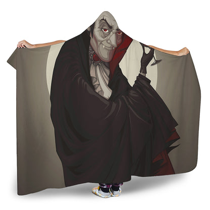 Count Dracula Print Hooded Blanket