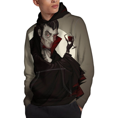 Count Dracula Print Pullover Hoodie