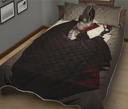 Count Dracula Print Quilt Bed Set
