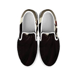 Count Dracula Print White Slip On Shoes