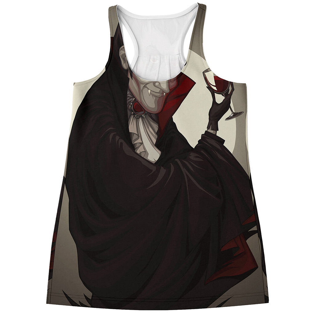 Count Dracula Print Women's Racerback Tank Top