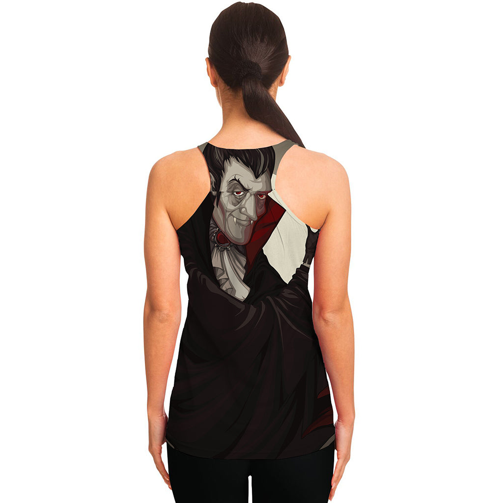 Count Dracula Print Women's Racerback Tank Top