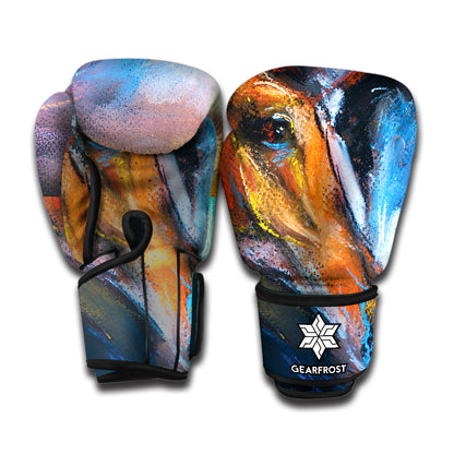 Couple Horses Painting Print Boxing Gloves