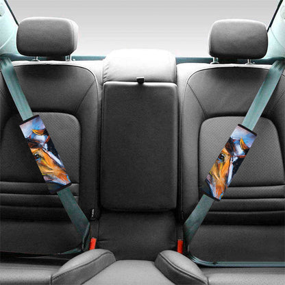Couple Horses Painting Print Car Seat Belt Covers