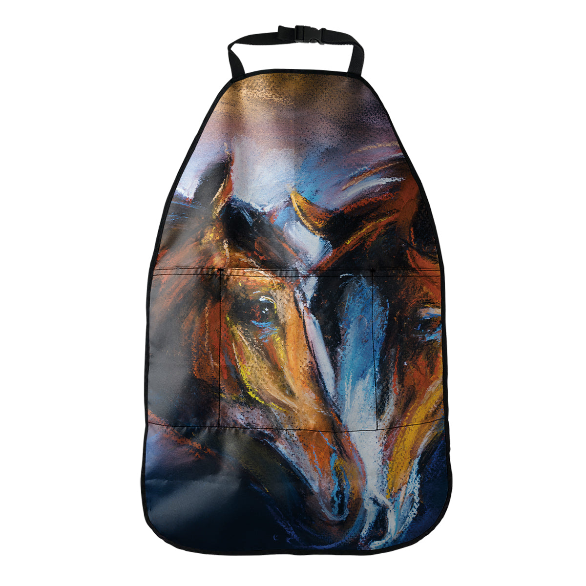 Couple Horses Painting Print Car Seat Organizers