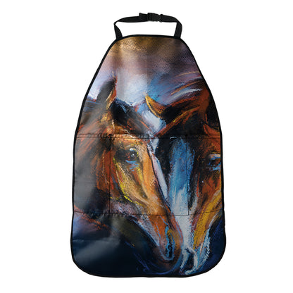 Couple Horses Painting Print Car Seat Organizers