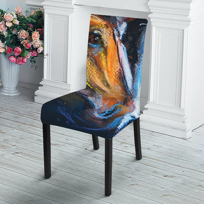 Couple Horses Painting Print Dining Chair Slipcover