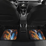 Couple Horses Painting Print Front and Back Car Floor Mats