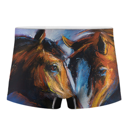 Couple Horses Painting Print Men's Boxer Briefs