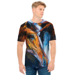 Couple Horses Painting Print Men's T-Shirt