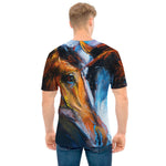 Couple Horses Painting Print Men's T-Shirt