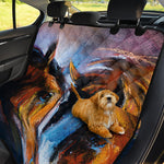 Couple Horses Painting Print Pet Car Back Seat Cover