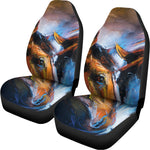 Couple Horses Painting Print Universal Fit Car Seat Covers