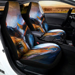 Couple Horses Painting Print Universal Fit Car Seat Covers