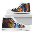 Couple Horses Painting Print White High Top Sneakers