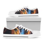 Couple Horses Painting Print White Low Top Shoes