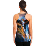 Couple Horses Painting Print Women's Racerback Tank Top