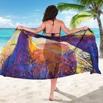 Couple Horses Portrait Print Beach Sarong Wrap