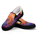 Couple Horses Portrait Print Black Slip On Sneakers