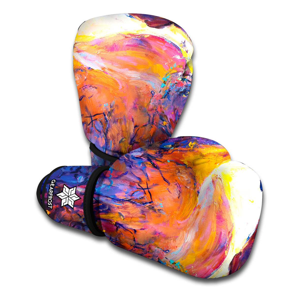 Couple Horses Portrait Print Boxing Gloves
