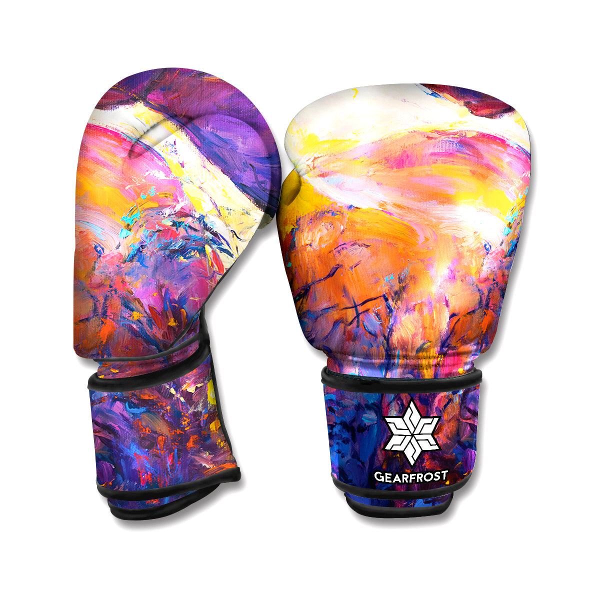 Couple Horses Portrait Print Boxing Gloves