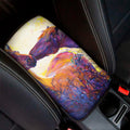 Couple Horses Portrait Print Car Center Console Cover