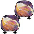Couple Horses Portrait Print Car Headrest Covers