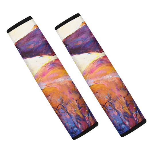 Couple Horses Portrait Print Car Seat Belt Covers