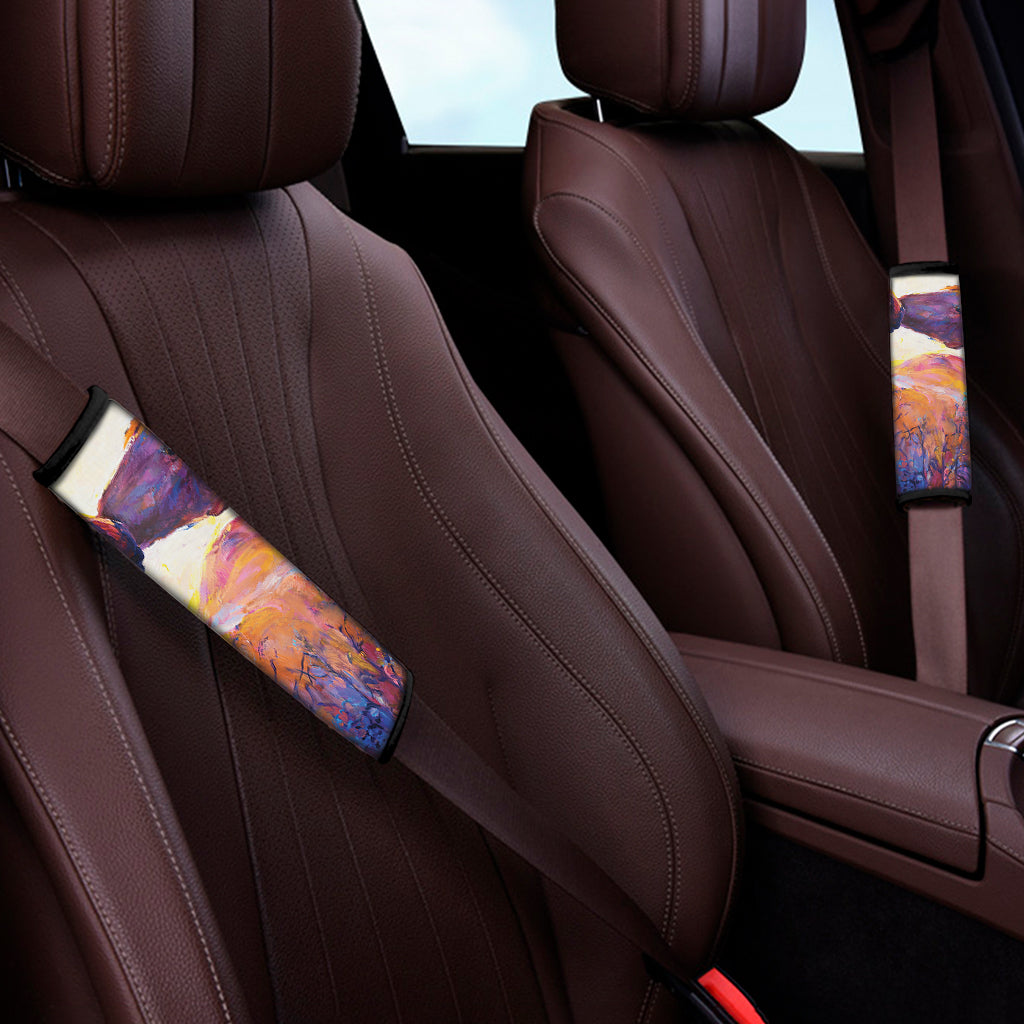 Couple Horses Portrait Print Car Seat Belt Covers