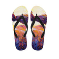 Couple Horses Portrait Print Flip Flops