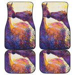 Couple Horses Portrait Print Front and Back Car Floor Mats
