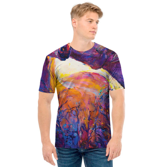 Couple Horses Portrait Print Men's T-Shirt