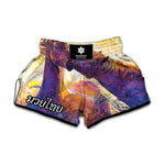 Couple Horses Portrait Print Muay Thai Boxing Shorts