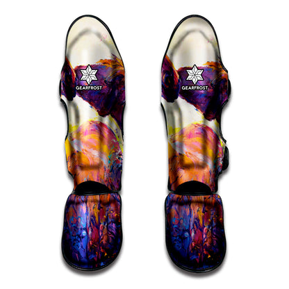 Couple Horses Portrait Print Muay Thai Shin Guard