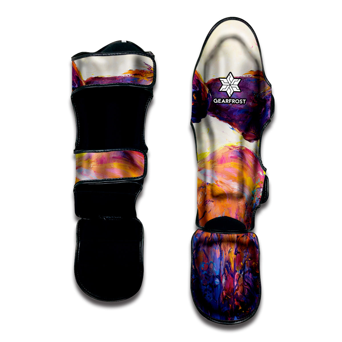 Couple Horses Portrait Print Muay Thai Shin Guard