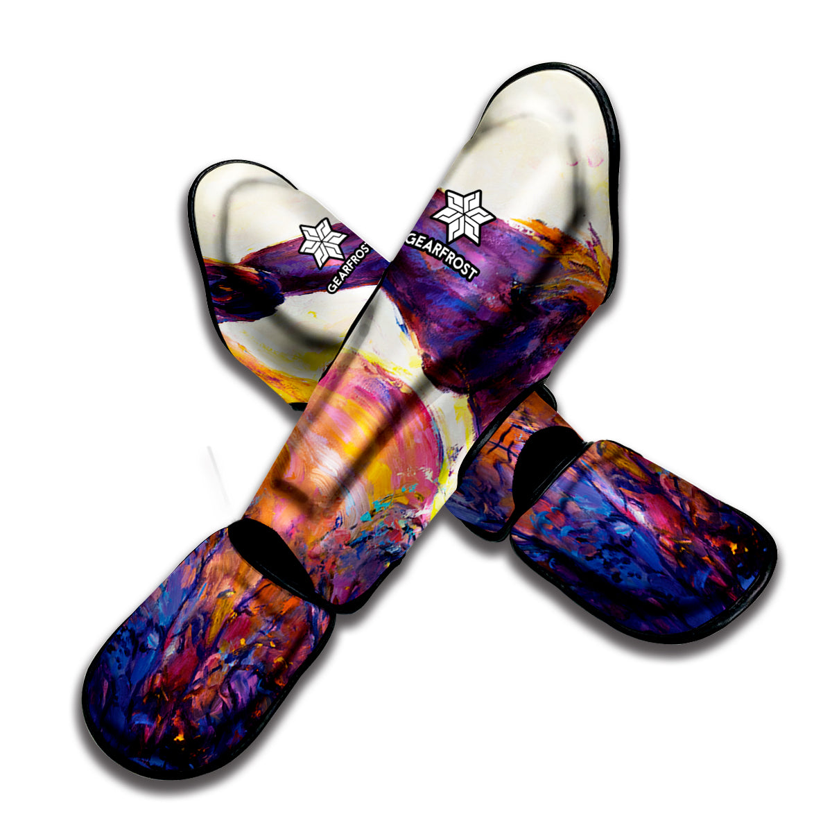 Couple Horses Portrait Print Muay Thai Shin Guard