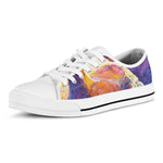 Couple Horses Portrait Print White Low Top Shoes