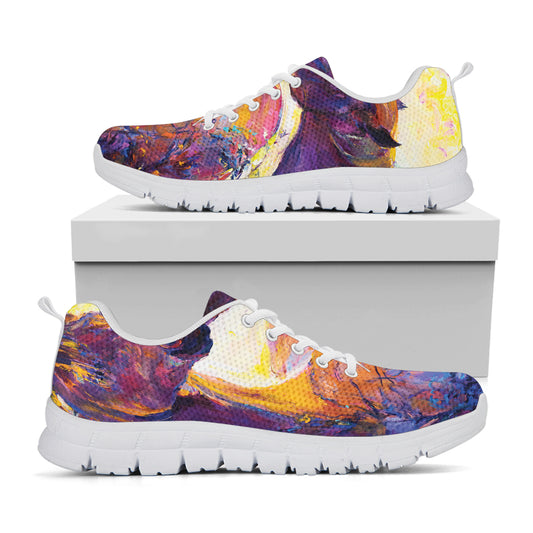 Couple Horses Portrait Print White Sneakers