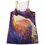 Couple Horses Portrait Print Women's Racerback Tank Top