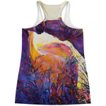 Couple Horses Portrait Print Women's Racerback Tank Top