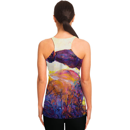 Couple Horses Portrait Print Women's Racerback Tank Top