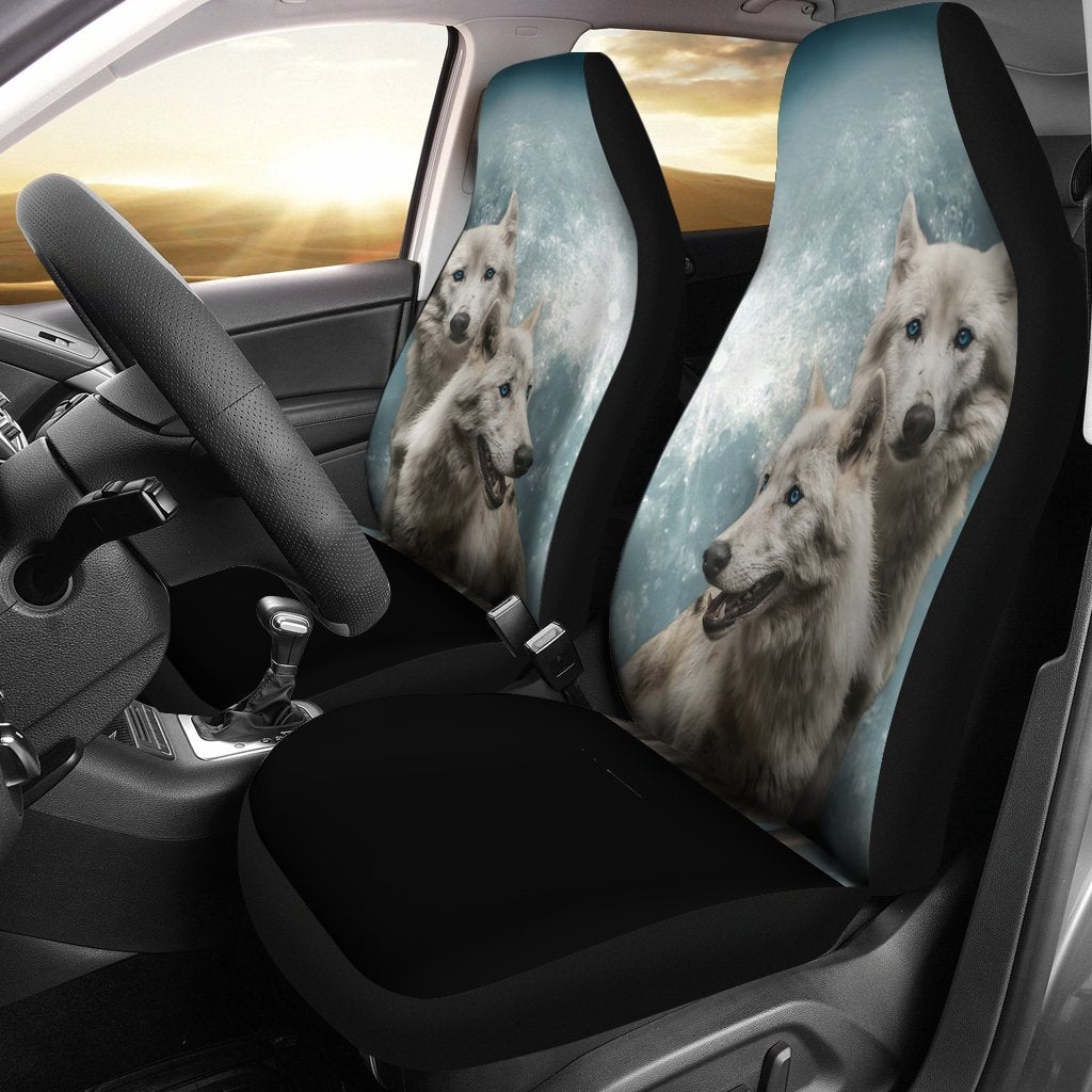 Couple Wolves Universal Fit Car Seat Covers GearFrost