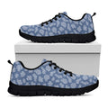 Cow Denim Jeans Pattern Print Black Running Shoes