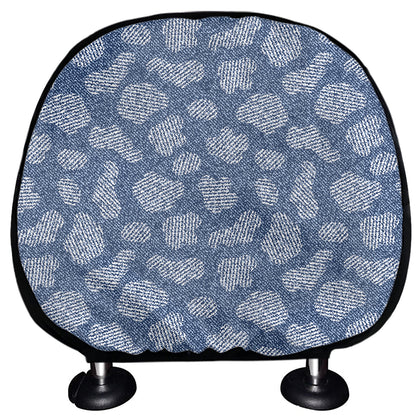 Cow Denim Jeans Pattern Print Car Headrest Covers