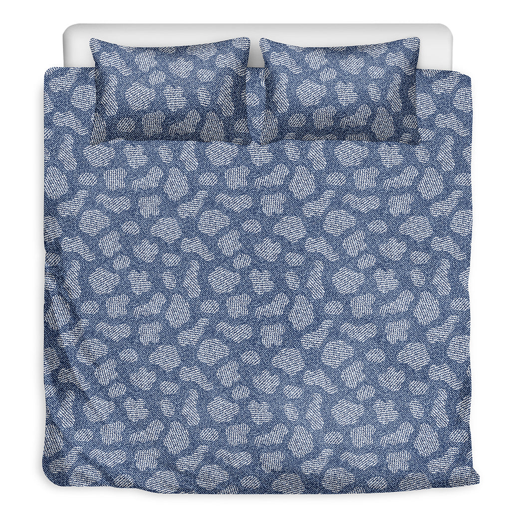 Cow Denim Jeans Pattern Print Duvet Cover Bedding Set