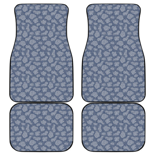 Cow Denim Jeans Pattern Print Front and Back Car Floor Mats