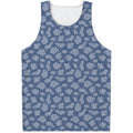 Cow Denim Jeans Pattern Print Men's Tank Top
